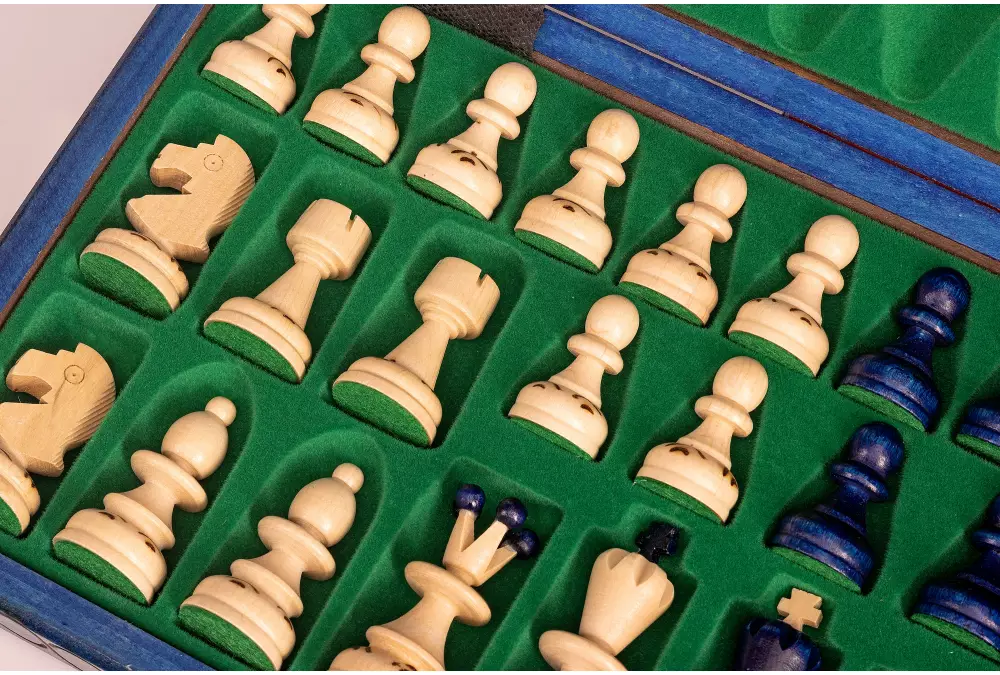 SZACHY PEREŁKA MAŁA z wkładką, kolor niebieski